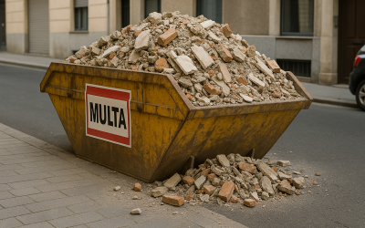 Caçamba estacionada precisa de autorização em Curitiba?