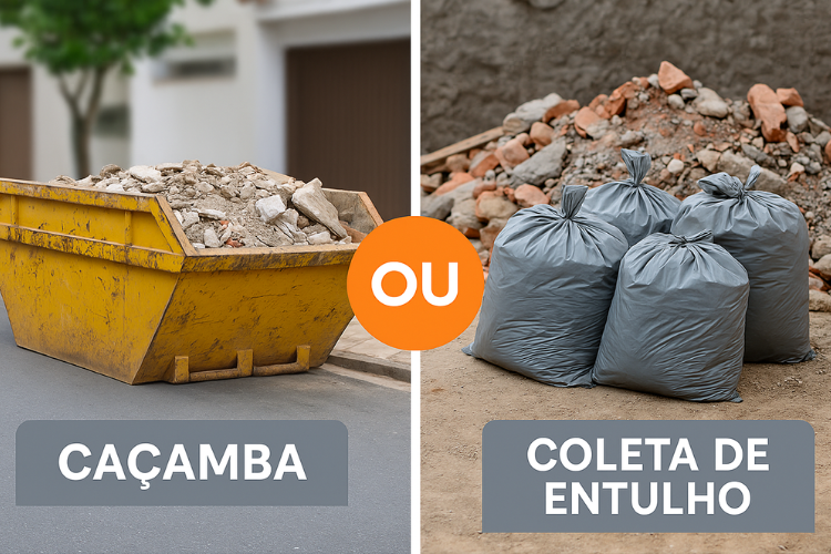 caçamba ou coleta tradicional qual escolher